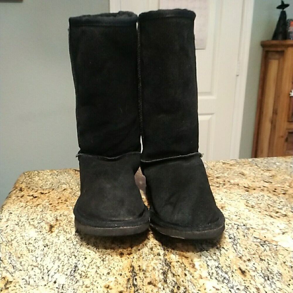 UGG 5815 Womens Classic Tall Sheepskin Lined Winter Boots Black Suede Size 6 - Picture 5 of 12